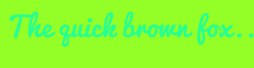 Image with Font Color 26FF93 and Background Color 93FF26